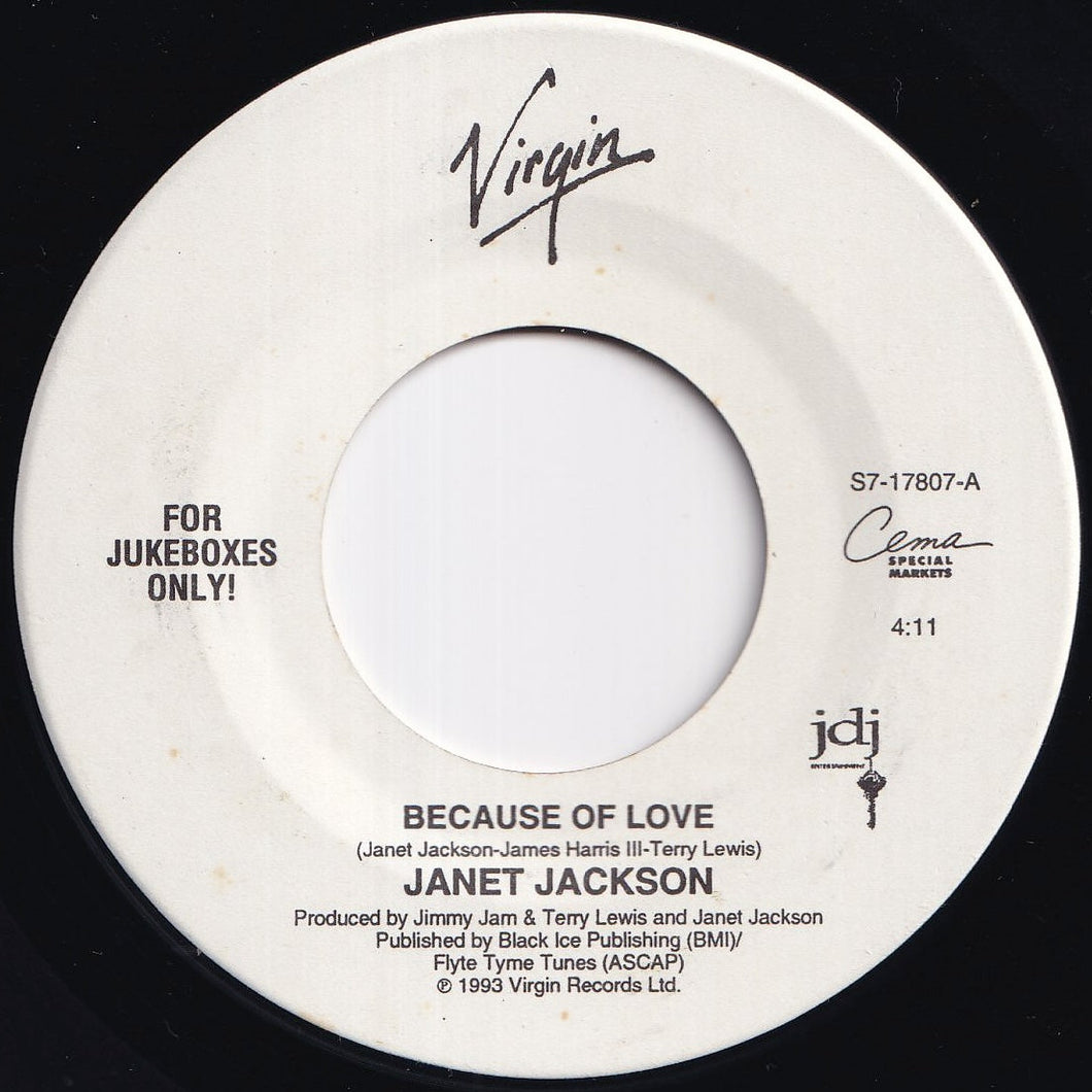 Janet Jackson - Because Of Love / Funky Big Band (7 inch Record / Used)