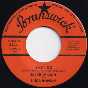 Jackie Wilson, Linda Hopkins - Shake A Hand / Say I Do (7 inch Record / Used)