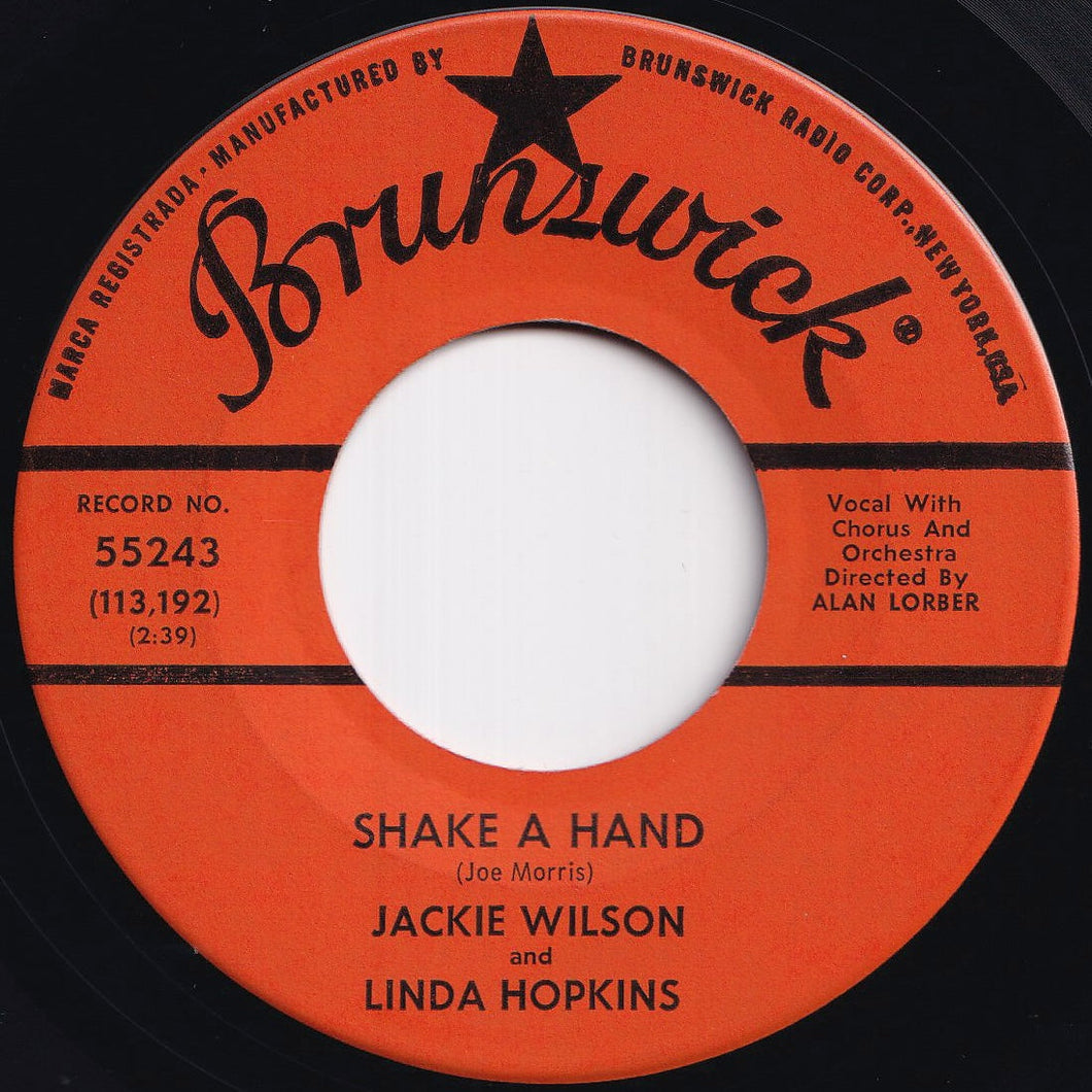 Jackie Wilson, Linda Hopkins - Shake A Hand / Say I Do (7 inch Record / Used)