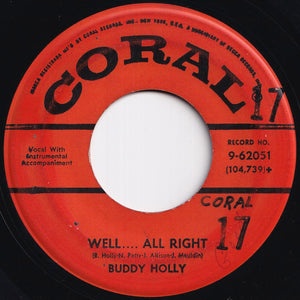 Buddy Holly - Heartbeat / Well.... All Right (7 inch Record / Used)