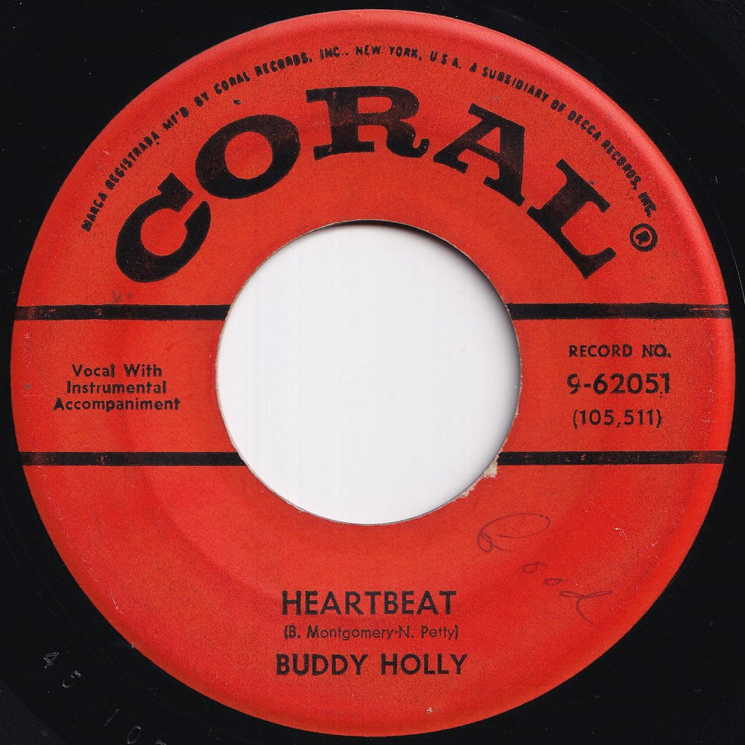 Buddy Holly - Heartbeat / Well.... All Right (7 inch Record / Used)