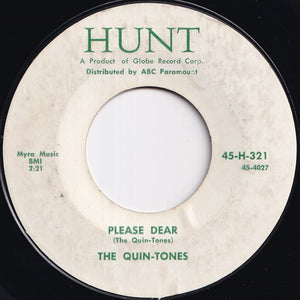 Quin-Tones - Down The Aisle Of Love / Please Dear (7 inch Record / Used)