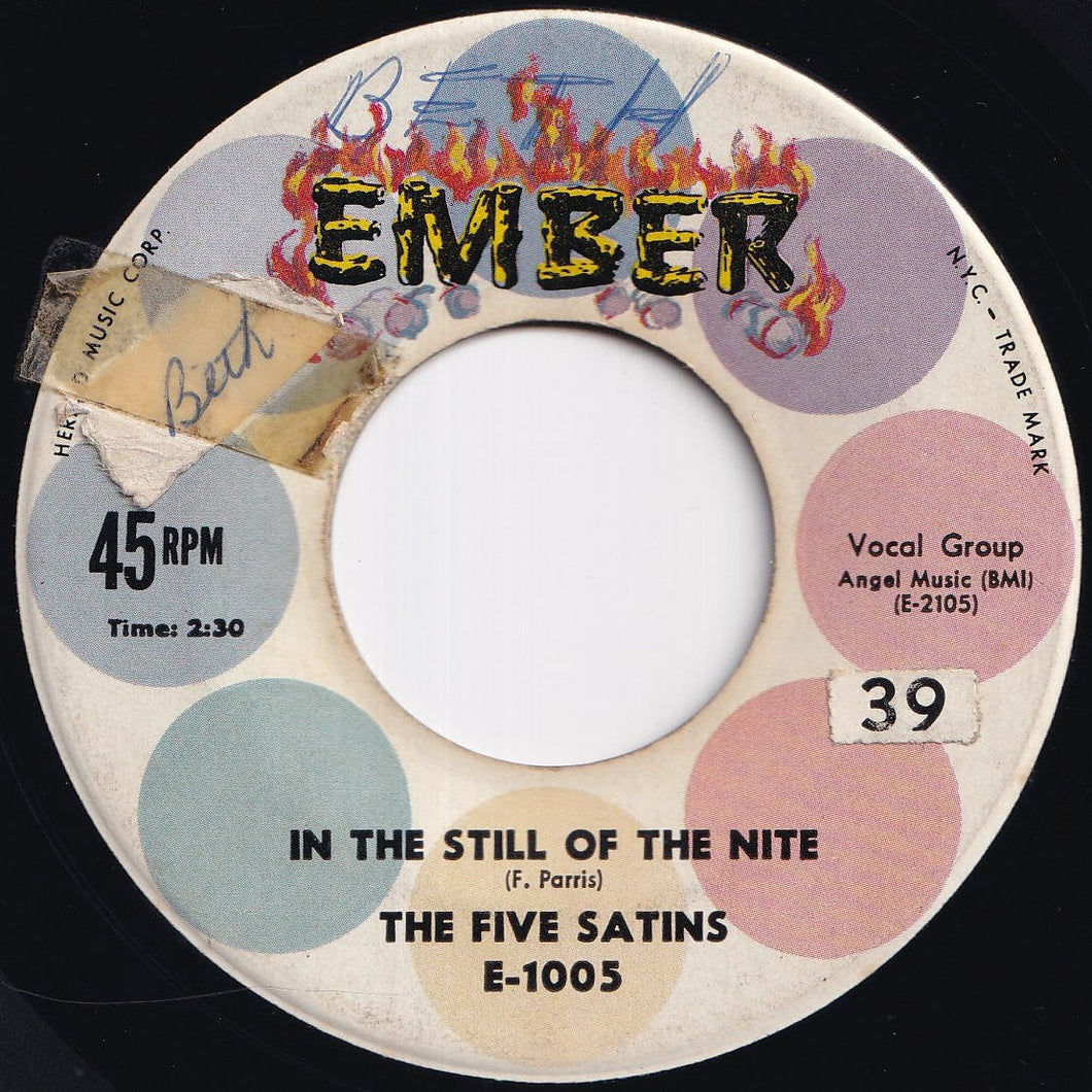 Five Satins - In The Still Of The Nite / The Jones Girl (7 inch Record / Used)