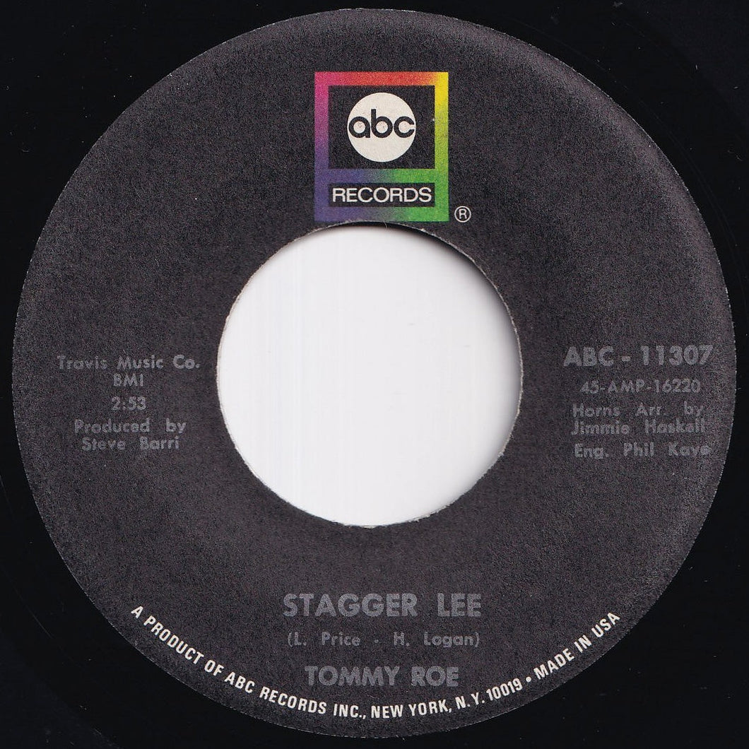 Tommy Roe - Stagger Lee / Back Streets And Alleys (7 inch Record / Used)