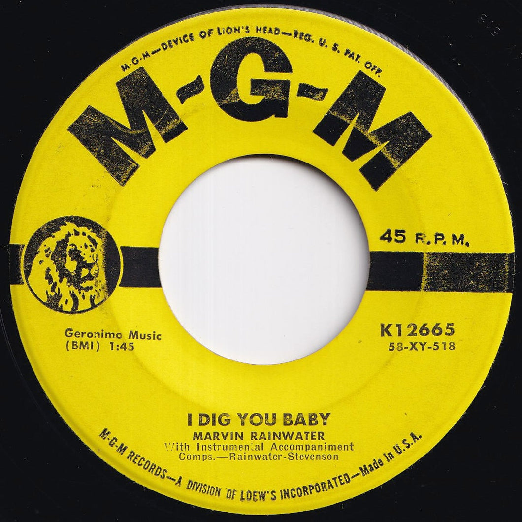 Marvin Rainwater - I Dig You Baby / Moanin' The Blues (7 inch Record / Used)