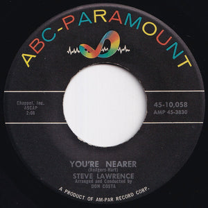 Steve Lawrence - Pretty Blue Eyes / You're Nearer (7 inch Record / Used)