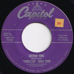Tennessee Ernie Ford - Sixteen Tons / You Don't Have To Be A Baby To Cry (7 inch Record / Used)