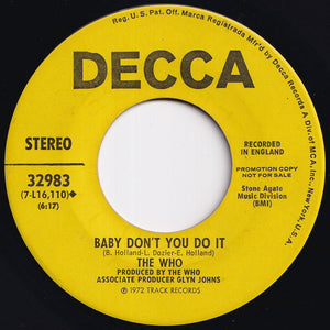 Who - Join Together / Baby Don't You Do It (7 inch Record / Used)