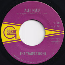 Load image into Gallery viewer, Temptations - All I Need / Sorry Is A Sorry Word (7 inch Record / Used)
