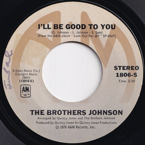 Brothers Johnson - I'll Be Good To You / The Devil (7 inch Record / Used)