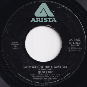 Quazar - Funk 'n' Roll (Dancin' In The "Funkshine") / Savin' My Love For A Rainy Day (7 inch Record / Used)