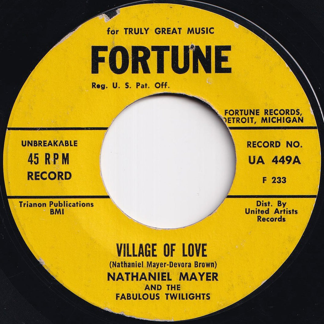 Nathaniel Mayer And The Fabulous Twilights - Village Of Love / I Want A Woman (7 inch Record / Used)