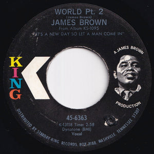 James Brown - I Cried / World Pt. 2 (7 inch Record / Used)