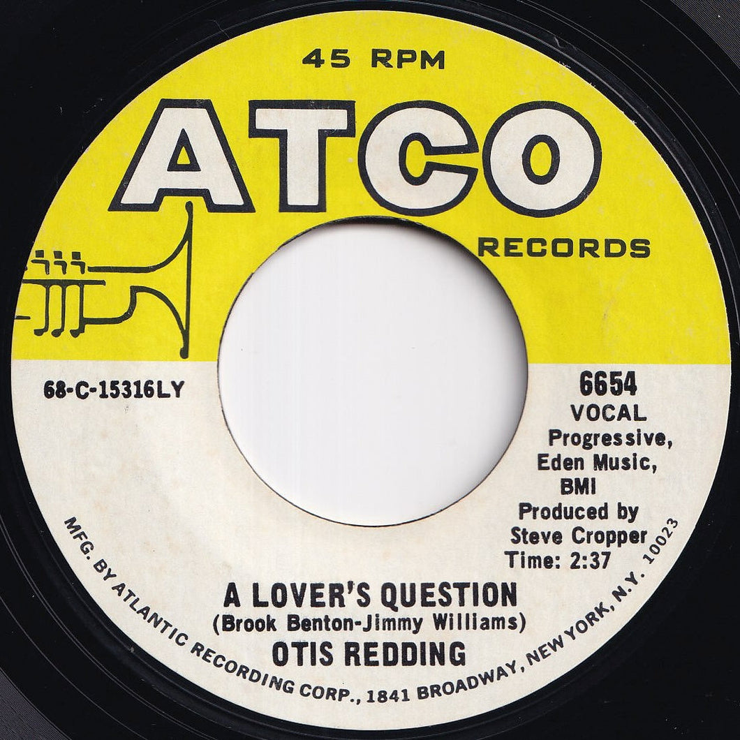 Otis Redding - A Lover's Question / You Made A Man Out Of Me (7 inch Record / Used)