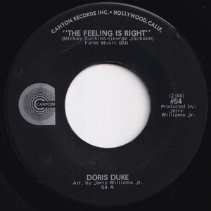 Doris Duke - The Feeling Is Right / He's Gone (7 inch Record / Used)