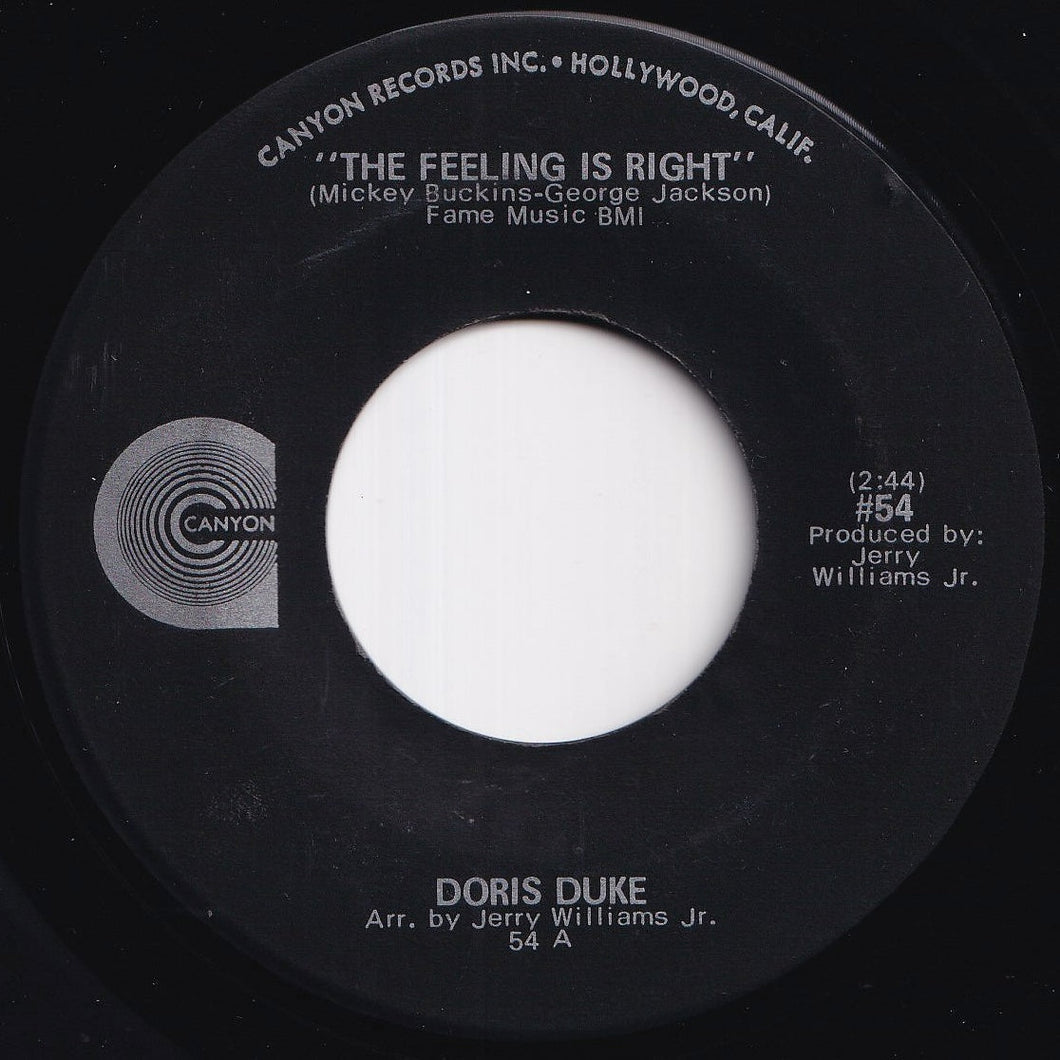 Doris Duke - The Feeling Is Right / He's Gone (7 inch Record / Used)