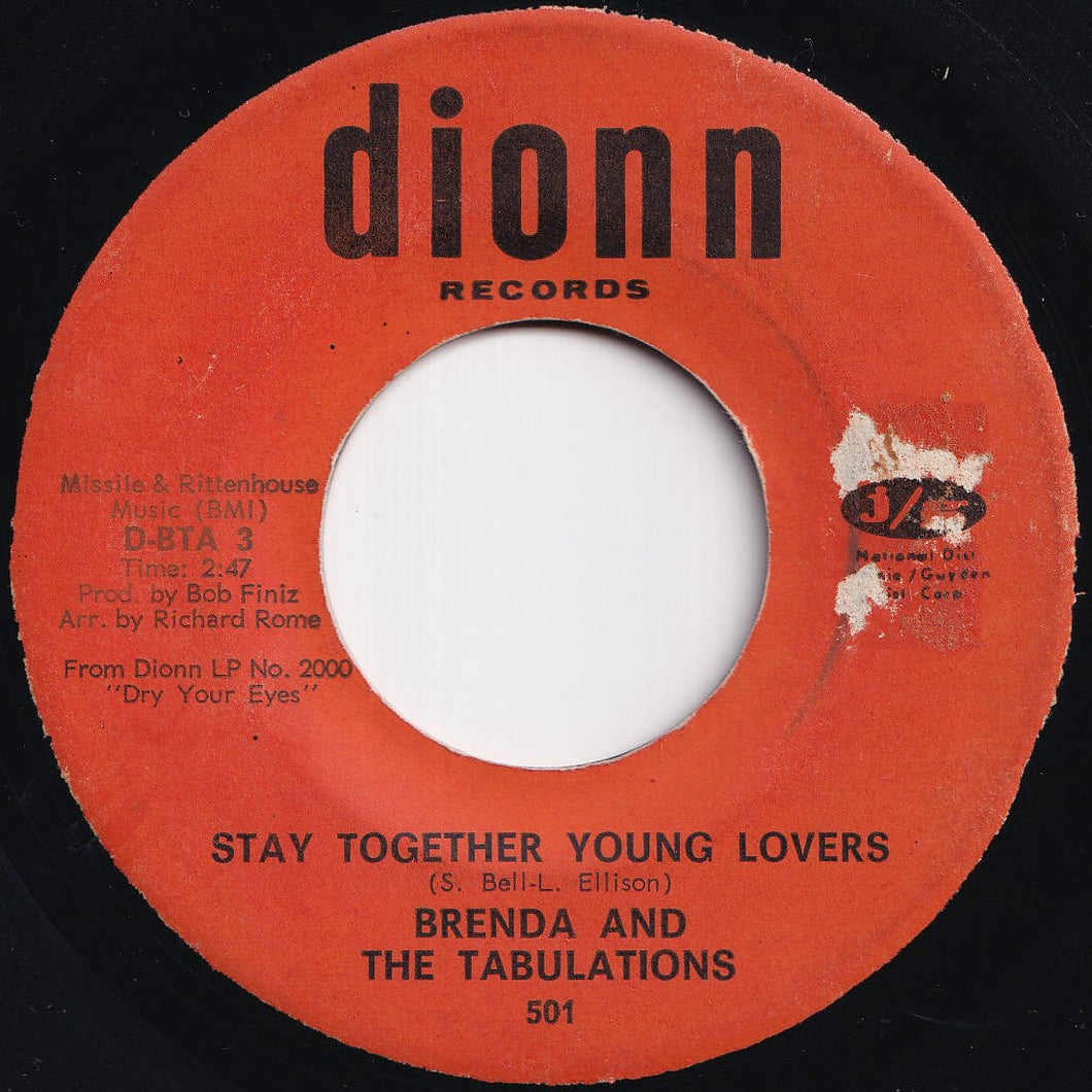 Brenda And The Tabulations - Stay Together Young Lovers / Who's Lovin' You (7 inch Record / Used)