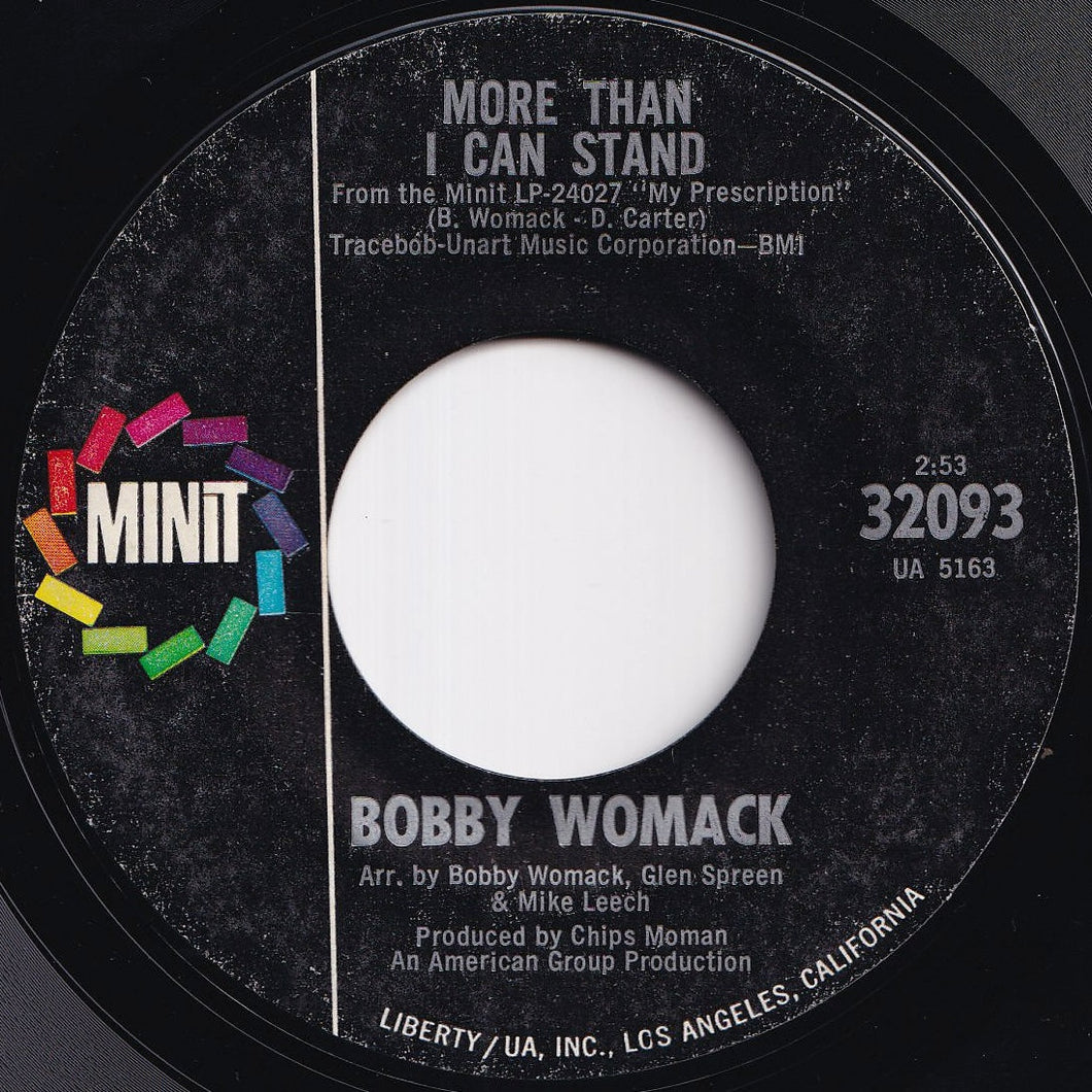 Bobby Womack - More Than I Can Stand / Arkansas State Prison (7 inch Record / Used)