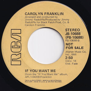 Carolyn Franklin - I Can't Help My Feeling So Blue / If You Want Me (7 inch Record / Used)