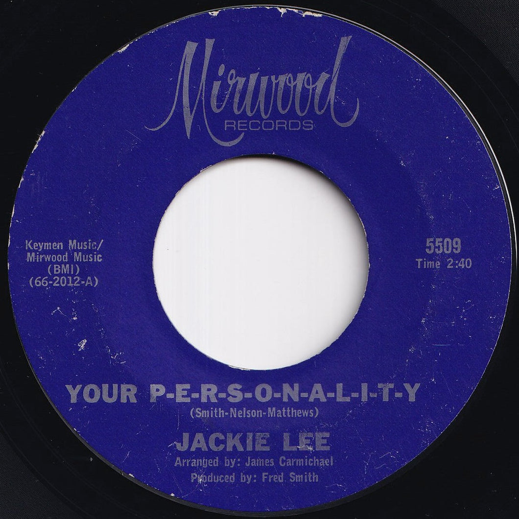 Jackie Lee - Your P-E-R-S-O-N-A-L-I-T-Y / Try My Method (7 inch Record / Used)