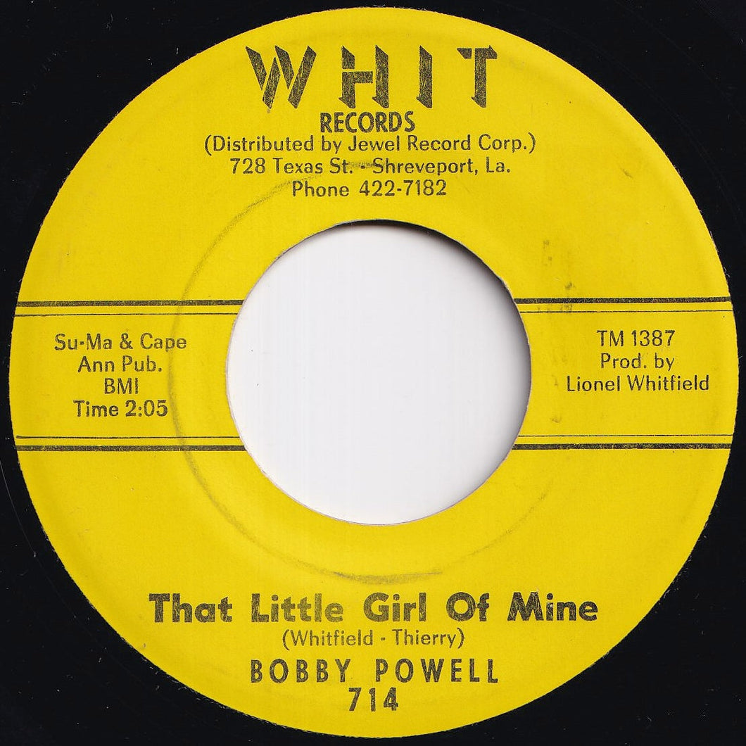 Bobby Powell - That Little Girl Of Mine / C.C. Rider (7 inch Record / Used)