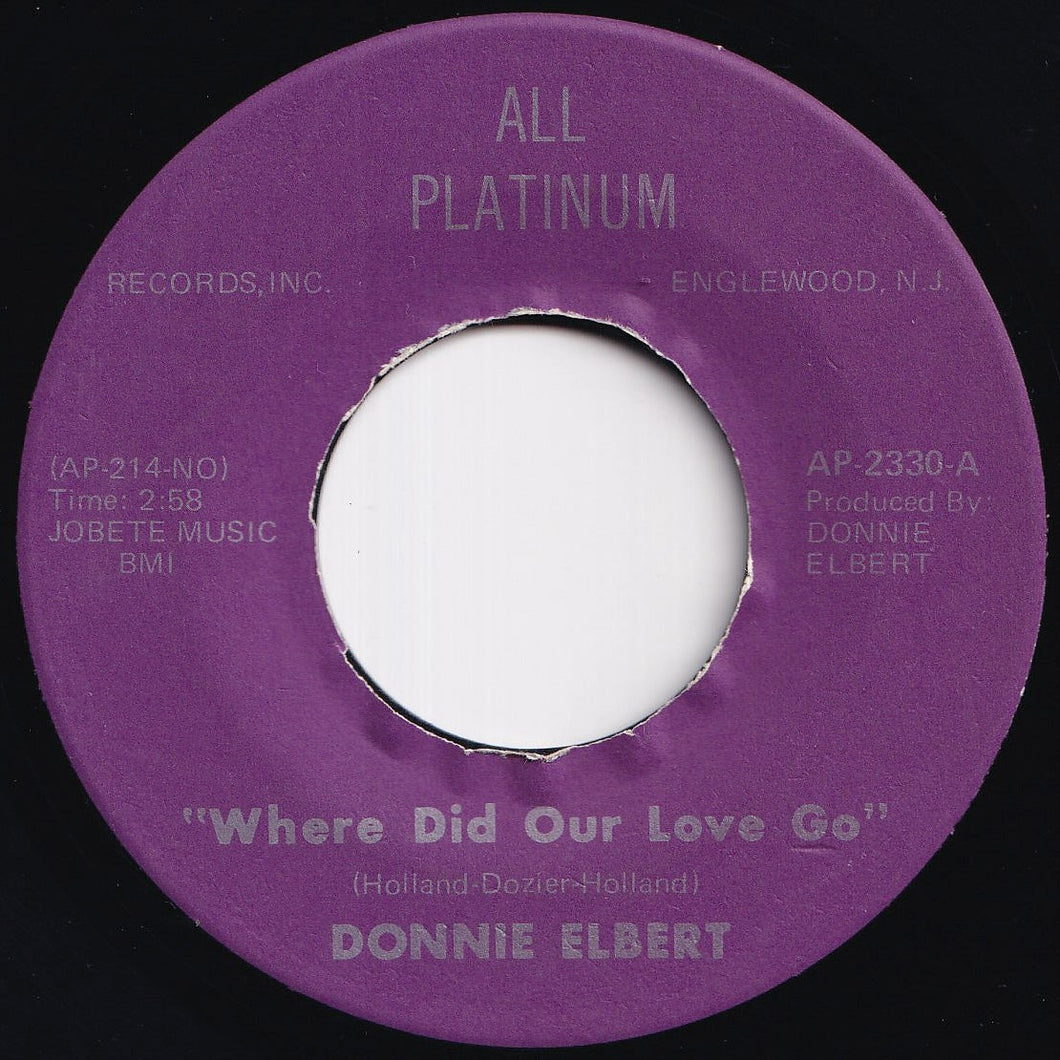 Donnie Elbert - Where Did Our Love Go / That's If You Love Me (7 inch Record / Used)