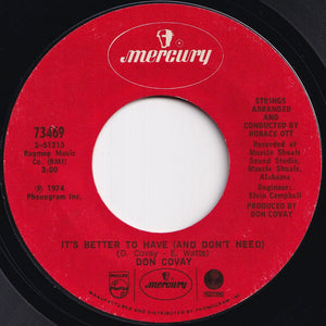 Don Covay - It's Better To Have (And Don't Need) / Leave Him - Part I (7 inch Record / Used)
