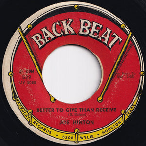 Joe Hinton - There Is No In Between / Better To Give Than Receive (7 inch Record / Used)