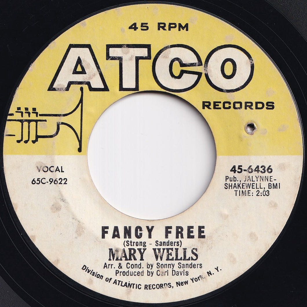 Mary Wells - Fancy Free / Me And My Baby (7 inch Record / Used)