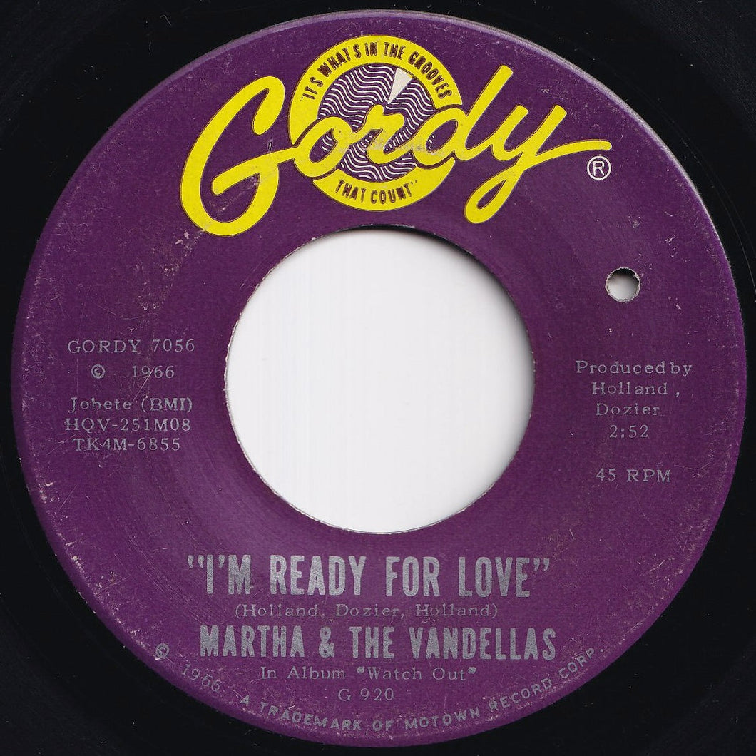 Martha & The Vandellas - I'm Ready For Love / He Doesn't Love Her Anymore (7 inch Record / Used)