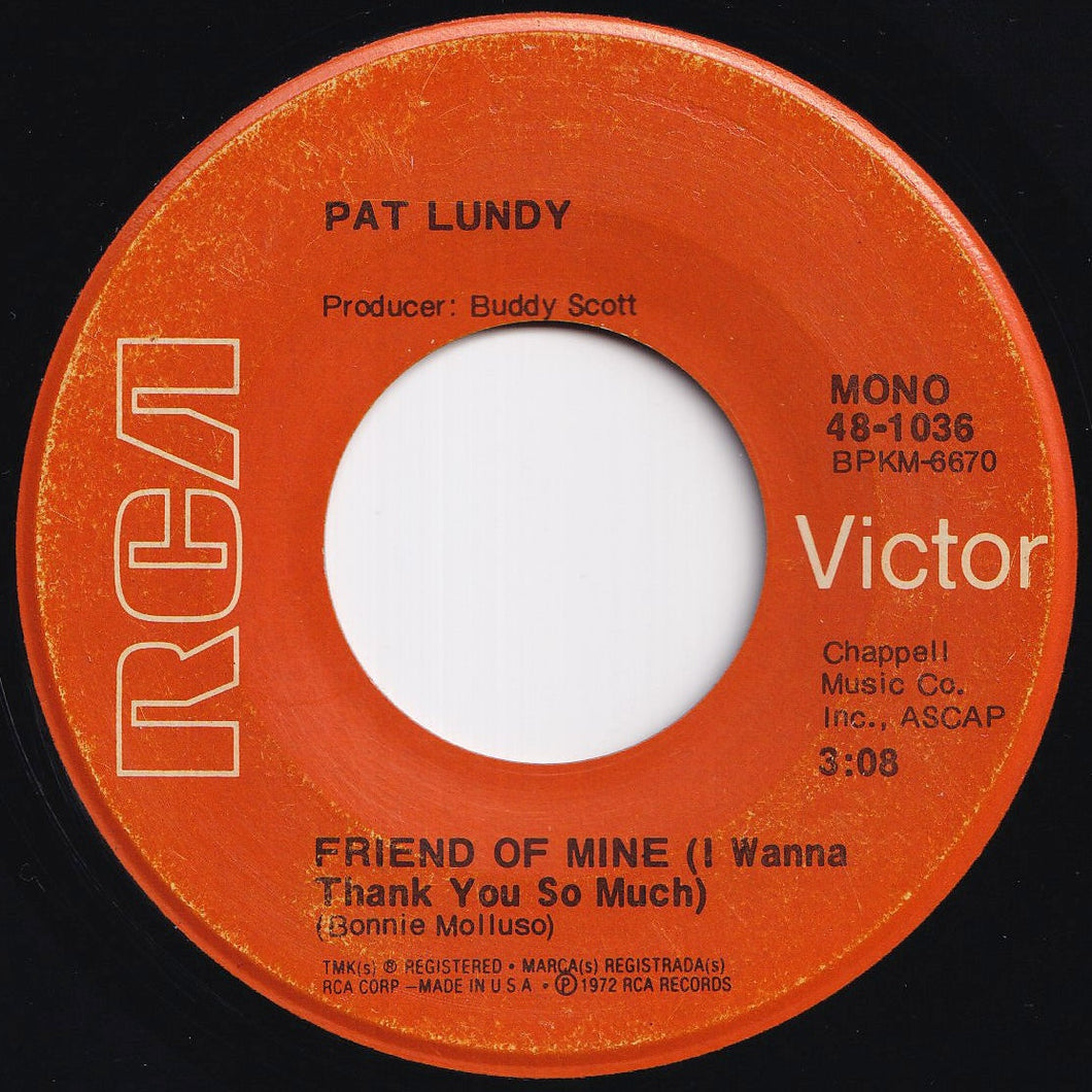 Pat Lundy - Friend Of Mine (I Wanna Thank You So Much) / Closer (7 inch Record / Used)