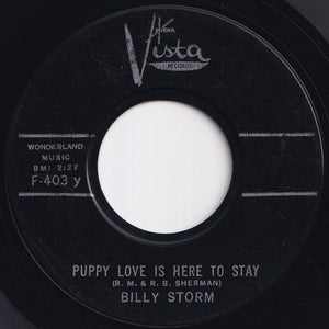 Billy Storm - Puppy Love Is Here To Stay / Push Over (7 inch Record / Used)