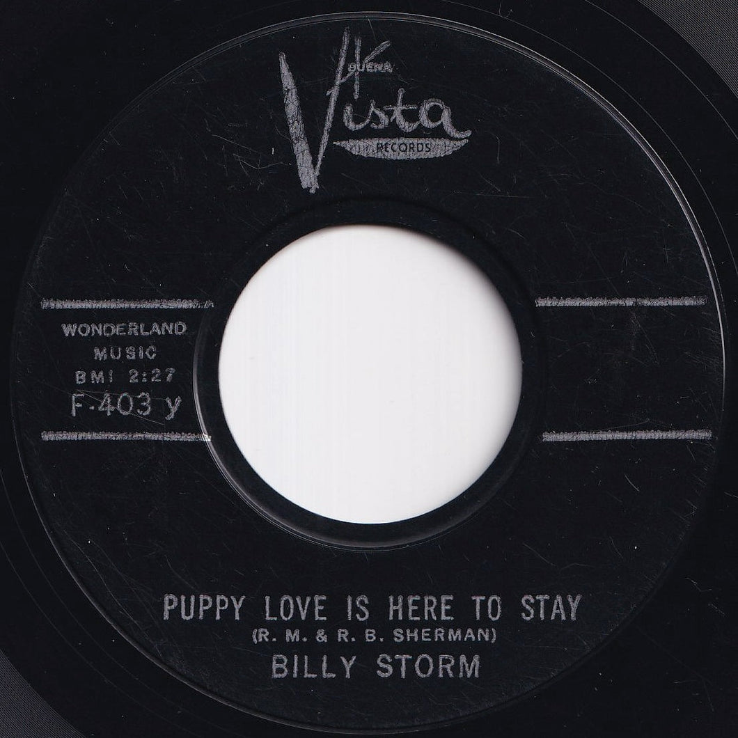 Billy Storm - Puppy Love Is Here To Stay / Push Over (7 inch Record / Used)