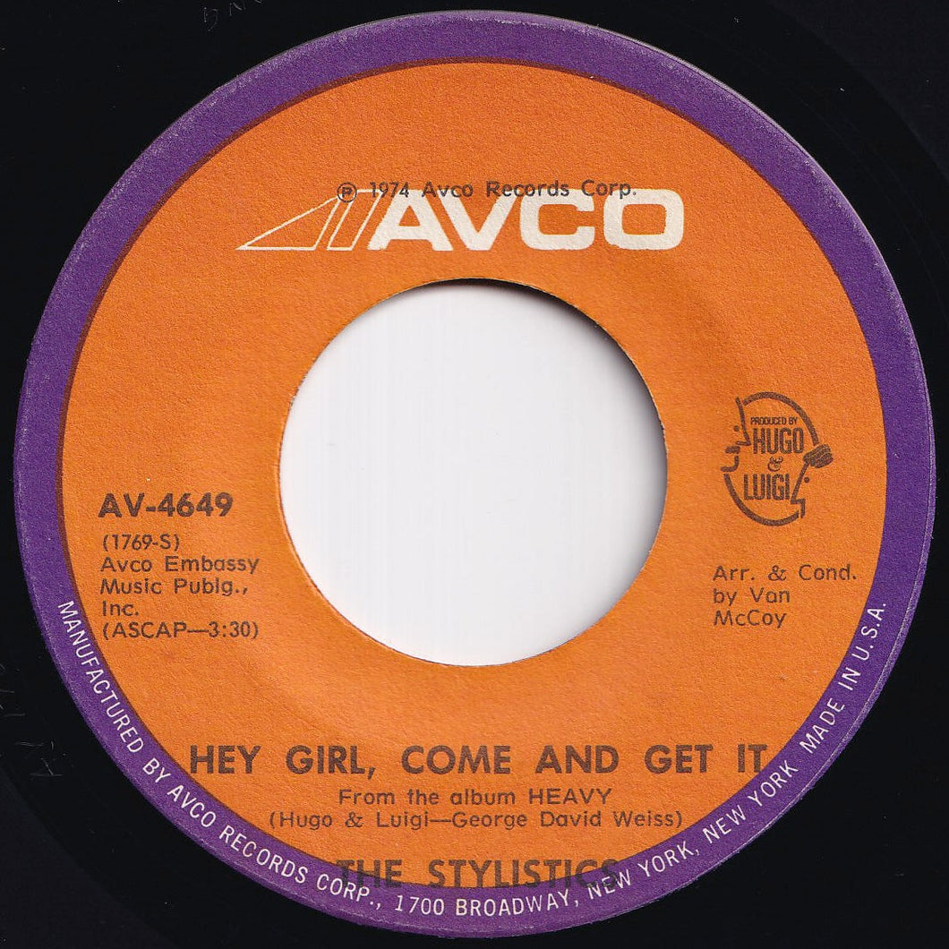 Stylistics - Hey Girl, Come And Get It / Star On A TV Show (7 inch Record / Used)