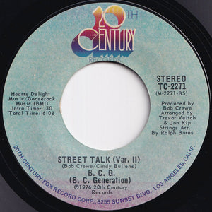 B.C.G. (B.C. Generation) - Street Talk / (Var. II) (7 inch Record / Used)