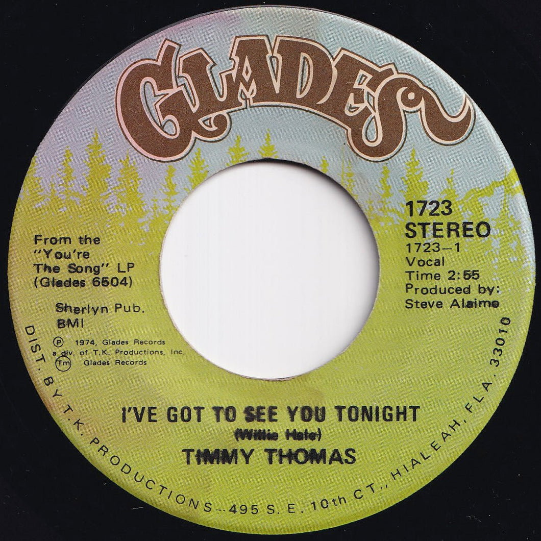 Timmy Thomas - I've Got To See You Tonight / You're The Song (I Always Wanted To Sing) (7 inch Record / Used)