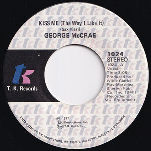 George McCrae - Kiss Me (The Way I Like It) / (Pt. 2) (7 inch Record / Used)