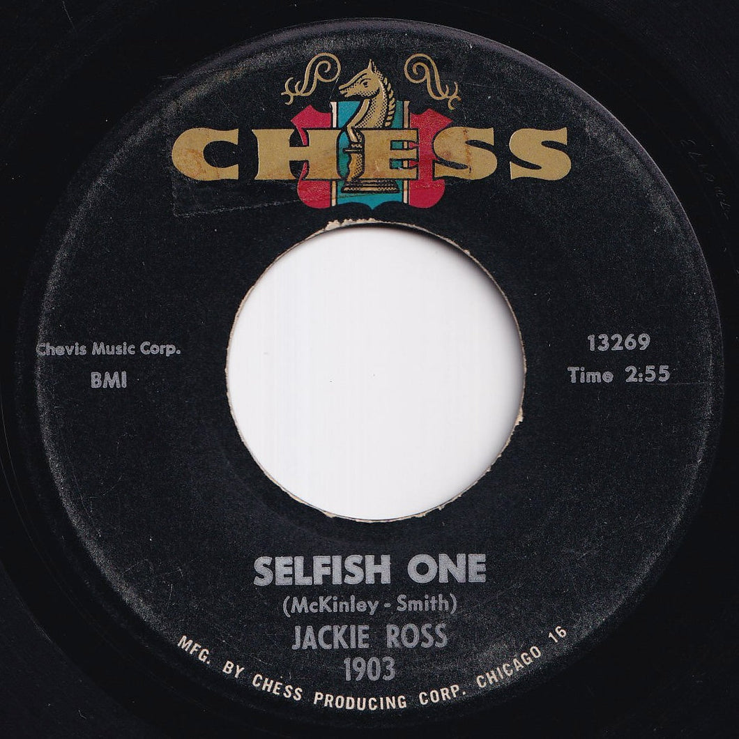 Jackie Ross - Selfish One / Everything But Love (7 inch Record / Used)