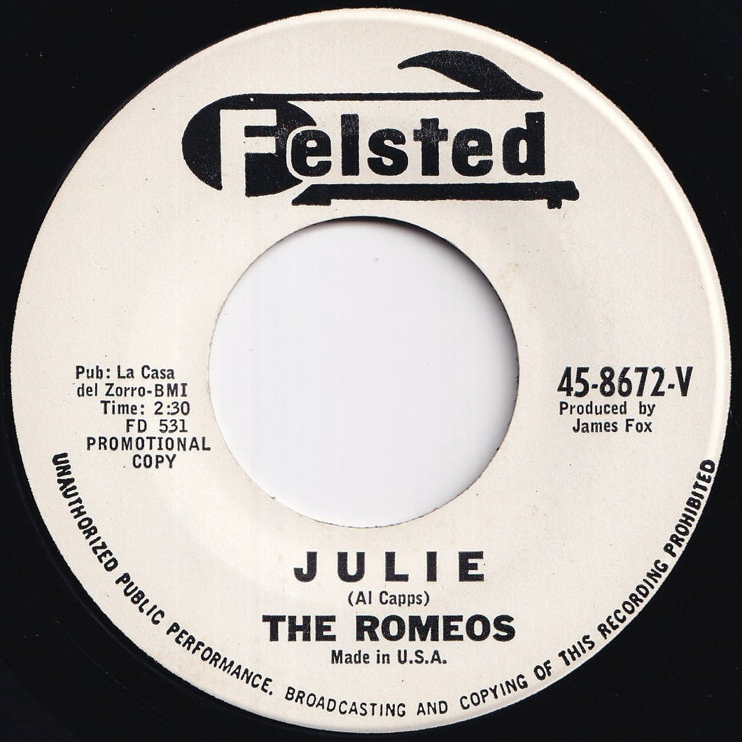 Romeos - Julie / I'm Gonna Rebuild This World (7 inch Record / Used)