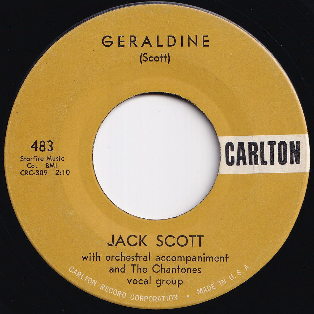 Jack Scott - Geraldine / With Your Love (7 inch Record / Used)
