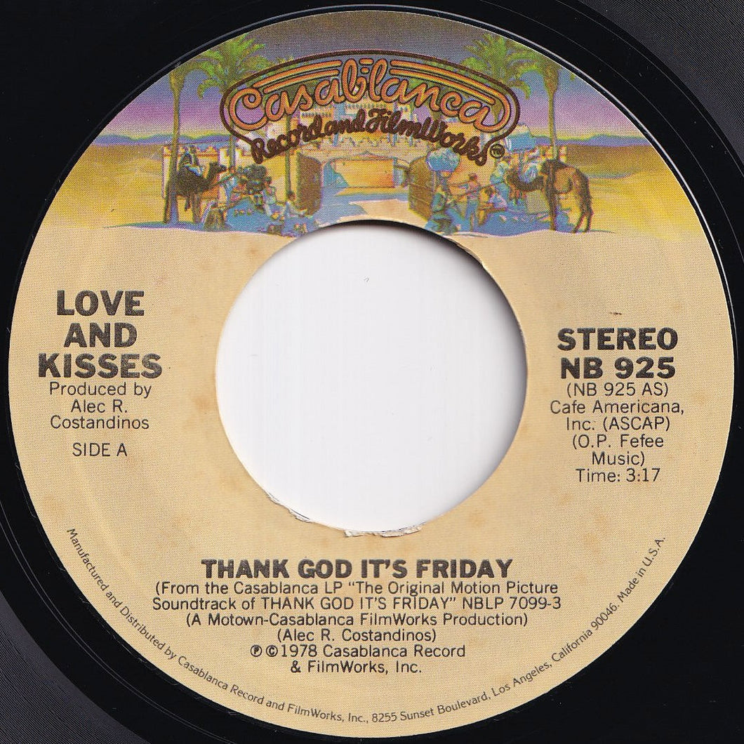 Love And Kisses - Thank God It's Friday / You're The Most Precious Thing In My Life (7 inch Record / Used)