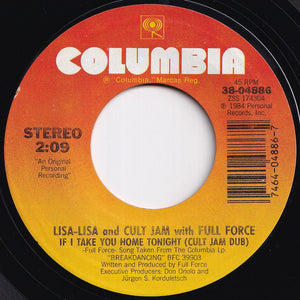 Lisa-Lisa And Cult Jam, Full Force - I Wonder If I Take You Home / If I Take You Home (Cult Jam Dub) (7 inch Record / Used)