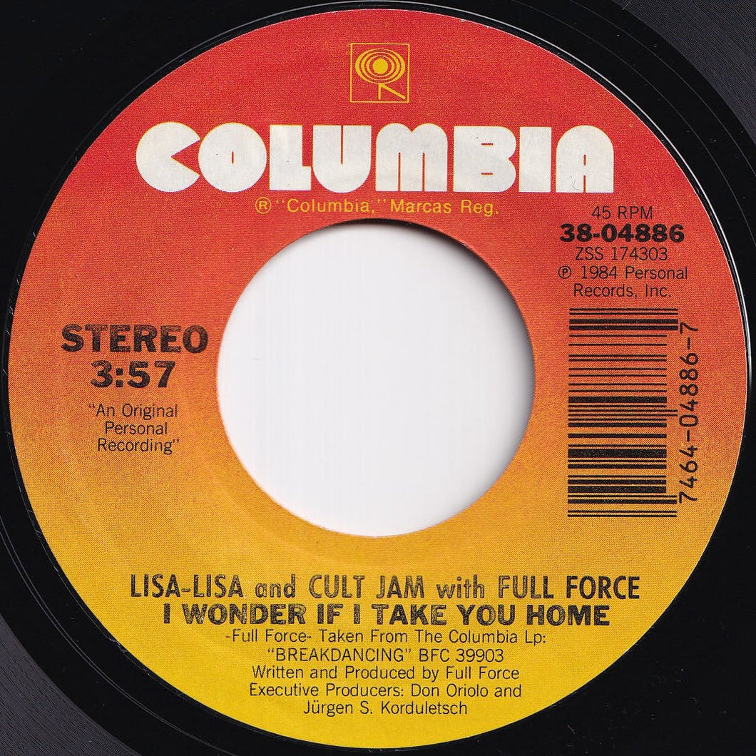 Lisa-Lisa And Cult Jam, Full Force - I Wonder If I Take You Home / If I Take You Home (Cult Jam Dub) (7 inch Record / Used)