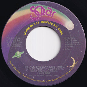 Lakeside - It's All The Way Live (Part 1) / (Part 2) (7 inch Record / Used)