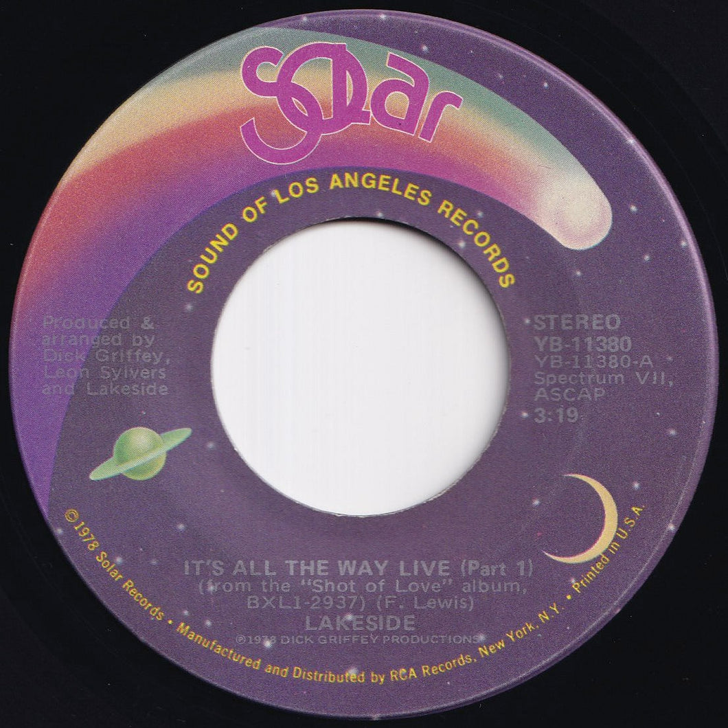 Lakeside - It's All The Way Live (Part 1) / (Part 2) (7 inch Record / Used)