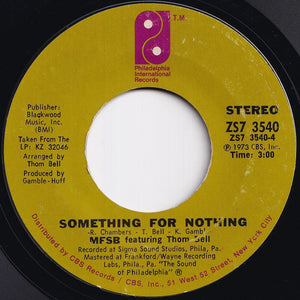 MFSB, Three Degrees - TSOP (The Sound Of Philadelphia) / Something For Nothing (7 inch Record / Used)