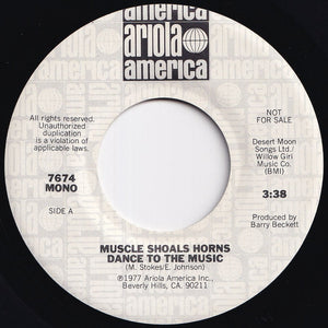 Muscle Shoals Horns - Dance To The Music / Dance To The Music (7 inch Record / Used)