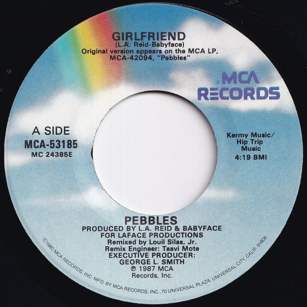 Pebbles - Girlfriend / (Instrumental) (7 inch Record / Used)