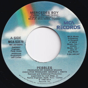 Pebbles - Mercedes Boy (Remixed Version) / (Instrumental) (7 inch Record / Used)