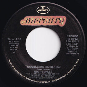 Nia Peeples - Trouble / (Instrumental) (7 inch Record / Used)